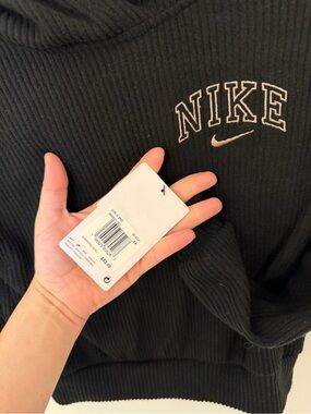 Nike Little Girls' Swoosh Spirit Cozy Rib Knit Hoodie